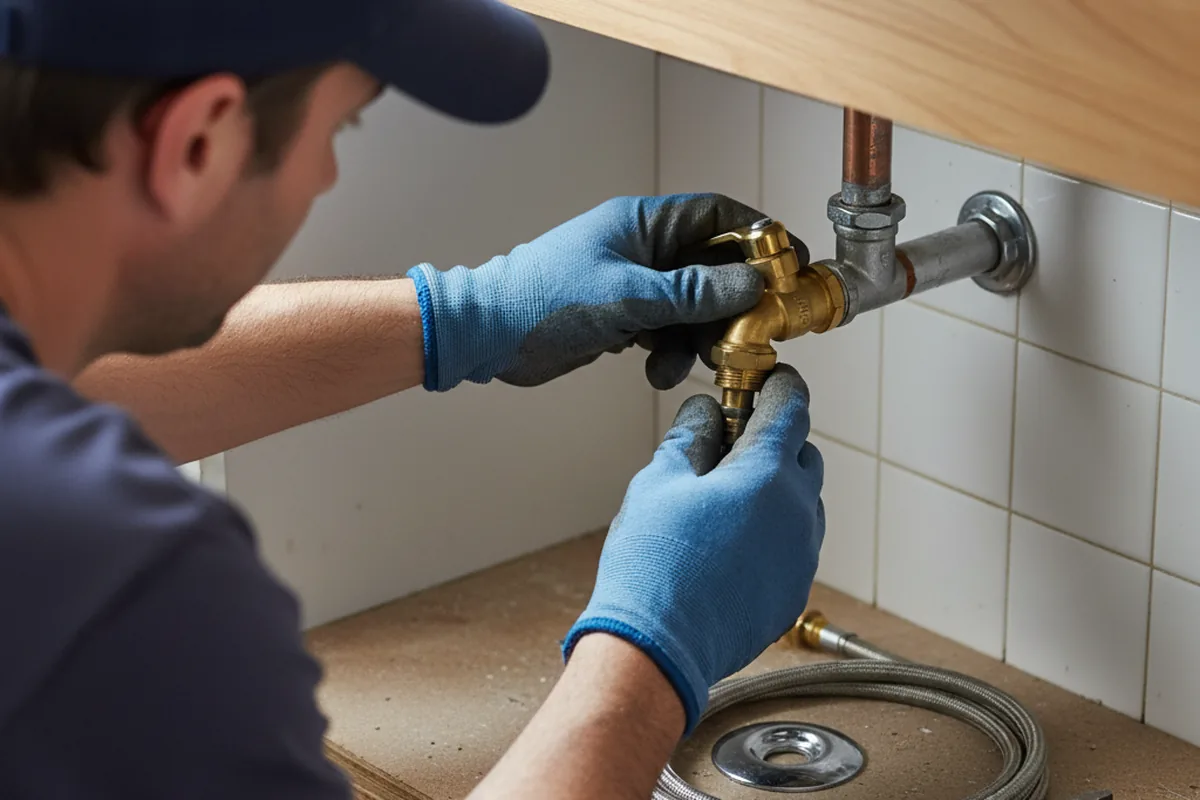 Shutoff valve and fitting work during Faucet and Fixture Repair in West Shokan